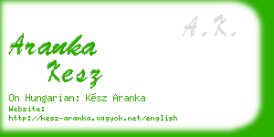 aranka kesz business card